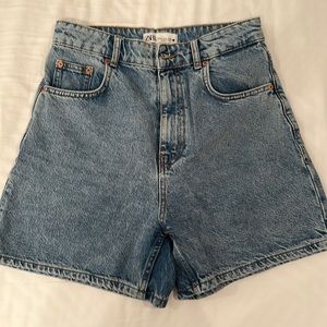 RETRO DENIM SHORTS ZARA SIZE 6